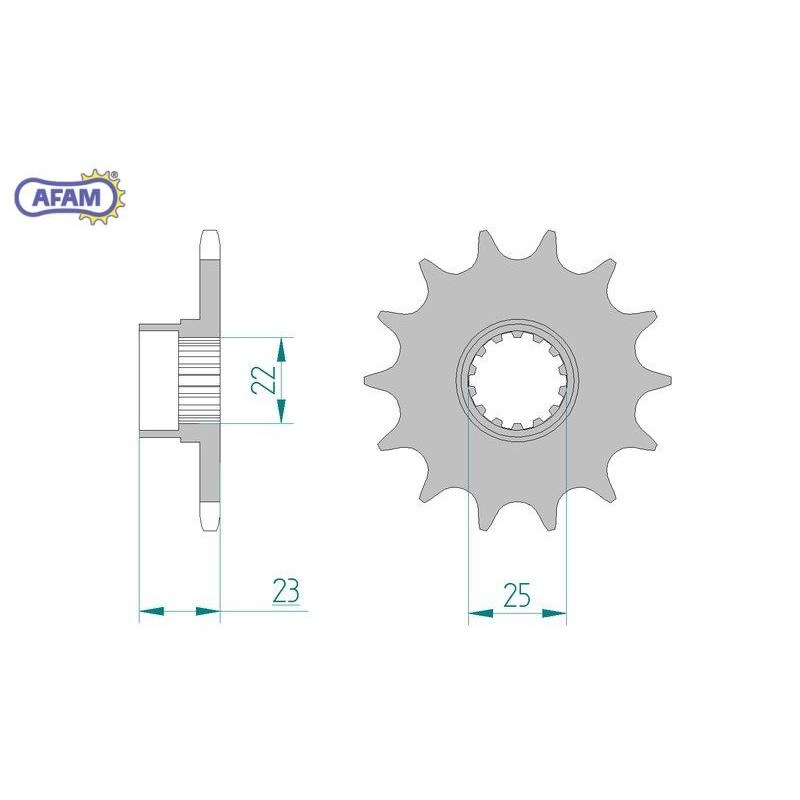 AFAM Zębatka przednia do łańcucha 520 kod 58500-15