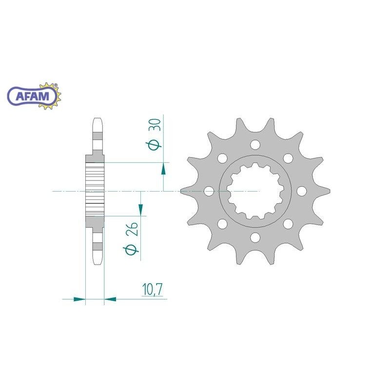 AFAM Zębatka przednia do łańcucha 520 kod 21804-16