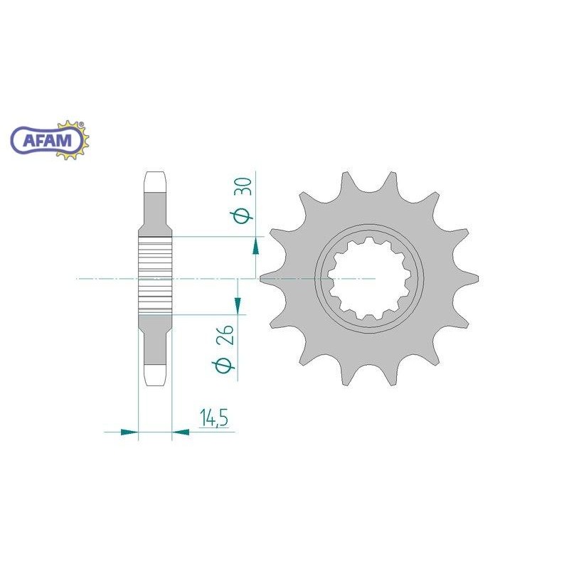 AFAM Zębatka przednia do łańcucha 630 kod 20601-15
