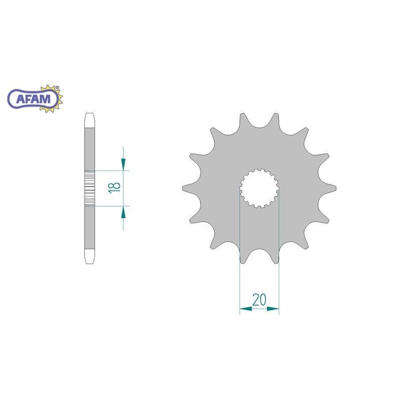 AFAM Zębatka przednia do łańcucha 520 kod 61300-12
