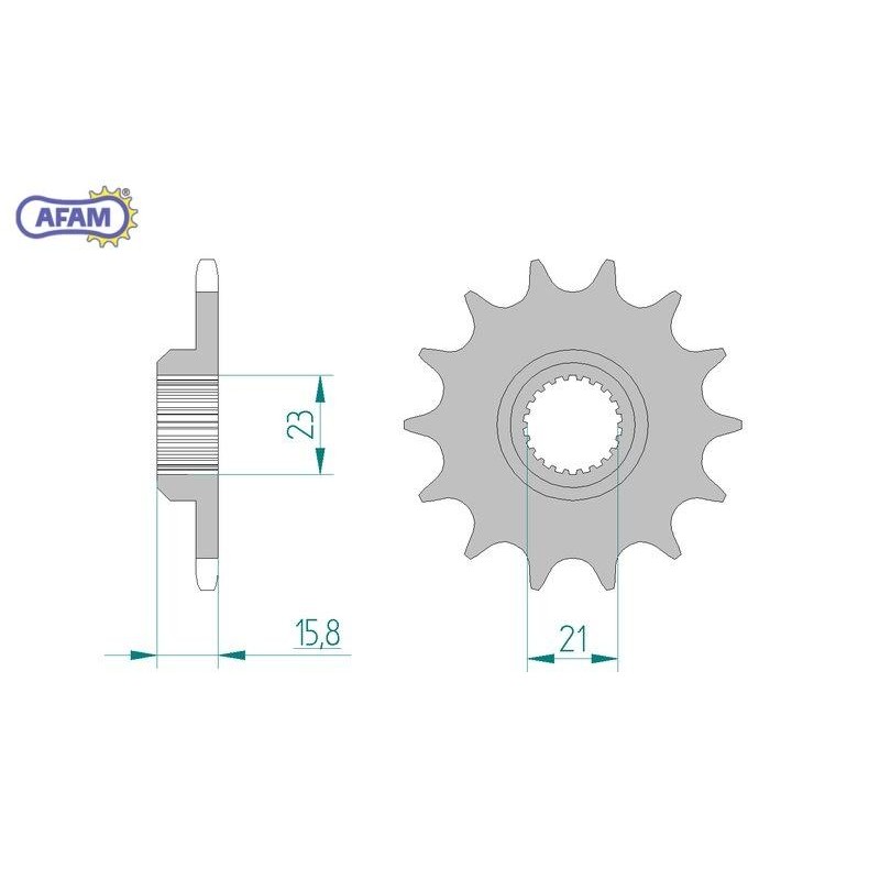 AFAM Zębatka przednia do łańcucha 520 kod 21504-15