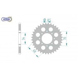 AFAM Zębatka tylna stalowa...