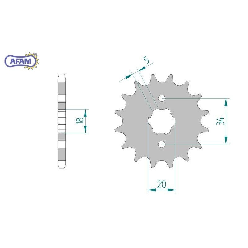 AFAM Zębatka przednia do łańcucha 428 kod 26200-13
