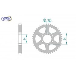 AFAM Zębatka tylna stalowa...
