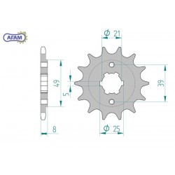 AFAM Zębatka przednia do...