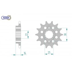 AFAM Zębatka przednia do...