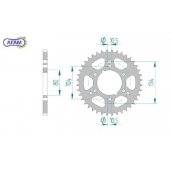 AFAM Zębatka tylna stalowa...