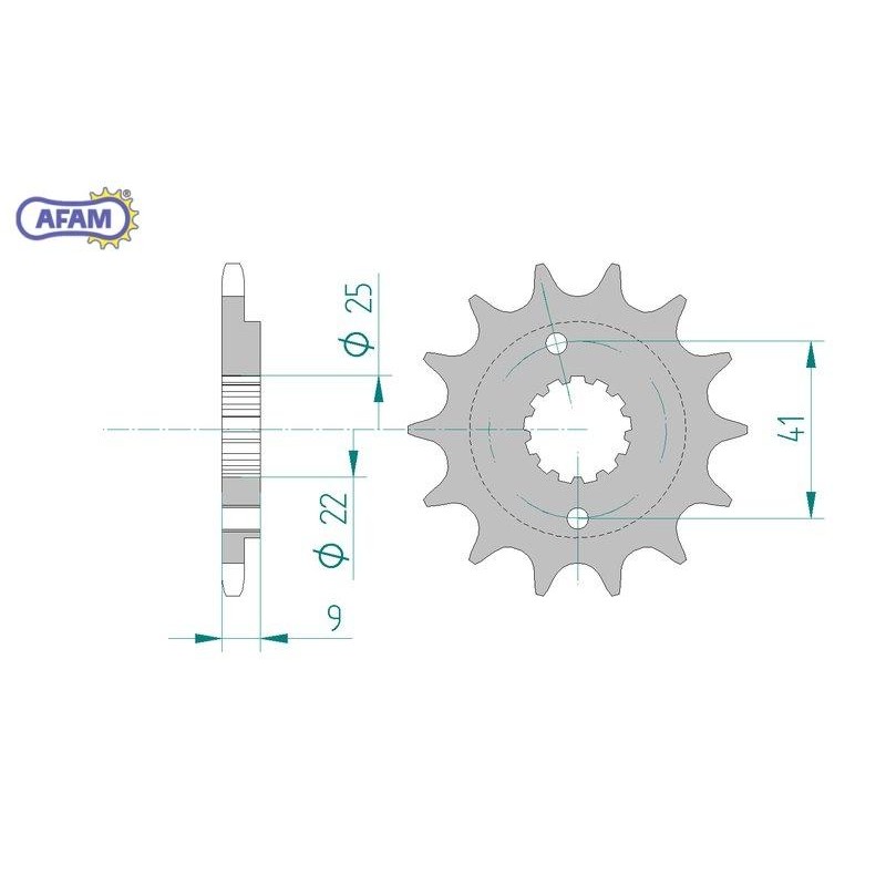 AFAM Zębatka przednia do łańcucha 520 kod 20510-15