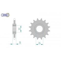 AFAM Zębatka przednia do...