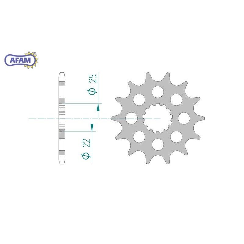 AFAM Zębatka przednia do łańcucha 520 kod 27501-13