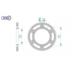 AFAM Zębatka tylna stalowa...